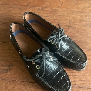 Sperry Womans Black Boat Shoes